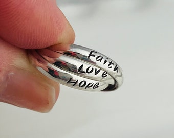 Faith-Love-Hope Ring-Custom Interlocking Rings