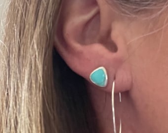 Turquoise Blue Stud Earrings
