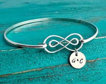 Personalized Infinity Bracelet - Sterling Silver