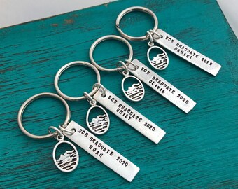 Personalized Swimming Key Chain - Sports Key Chain- Senior Gift - Swim Team-Baseball-Volleyball-Basketball-Soccer-Football-Hockey