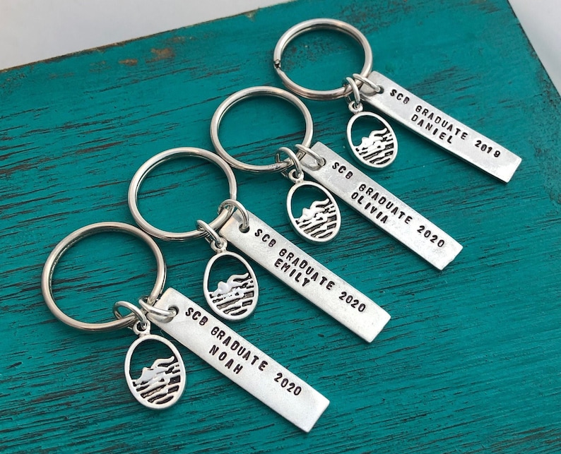 Personalized Swimming Key Chain Sports Key Chain Senior Etsy