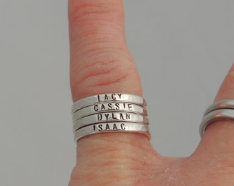 Custom Stacking Rings - Name Rings