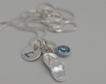 SALE - Flip Flop Initial Necklace