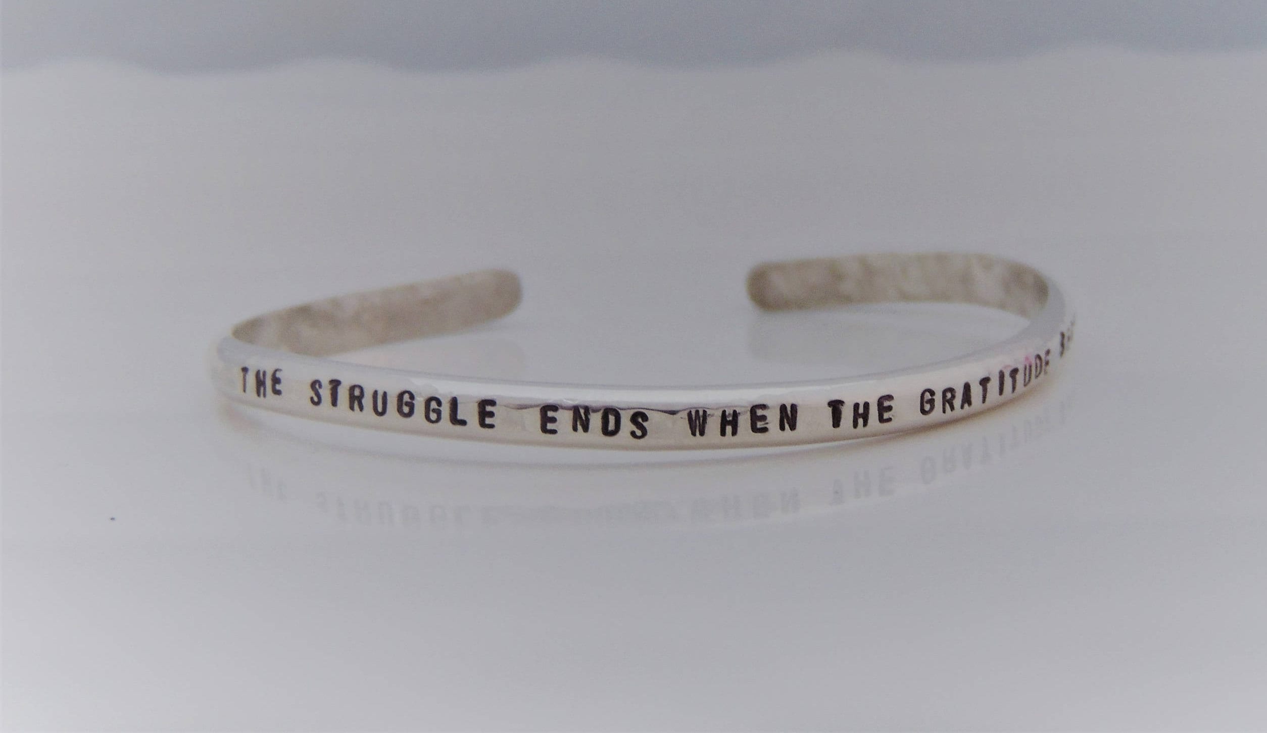 Personalized Memory Bracelet Engraved Phrase Quote or Words | Silver Hand  Stamped Family Jewelry – NamePlateDepot