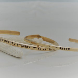 Custom Engraved Cuff Bracelet - Personalized Cuff Bracelet -  Hand Stamped - Gold Bracelet - Custom Personalized Bracelet