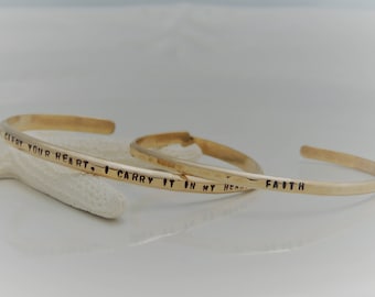 Custom Engraved Gold Cuff Bracelet
