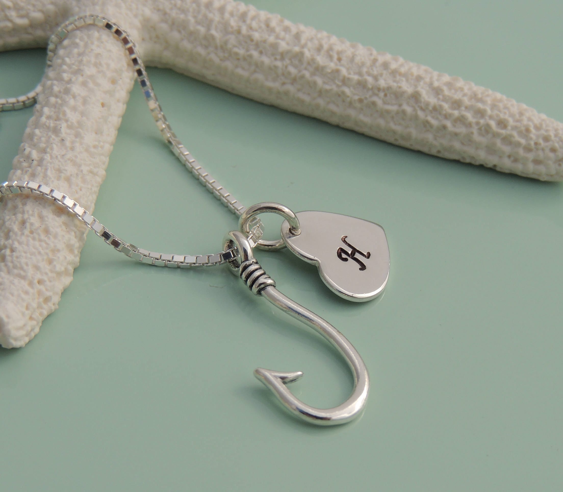 Personalized Fish Hook Necklace