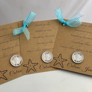 Custom Lucky Sixpence Coin - Wedding Sixpence - Wedding Gift - Bride&#39;s Lucky Coin - Personalized Sixpence - Wedding Gift - Wedding Coin