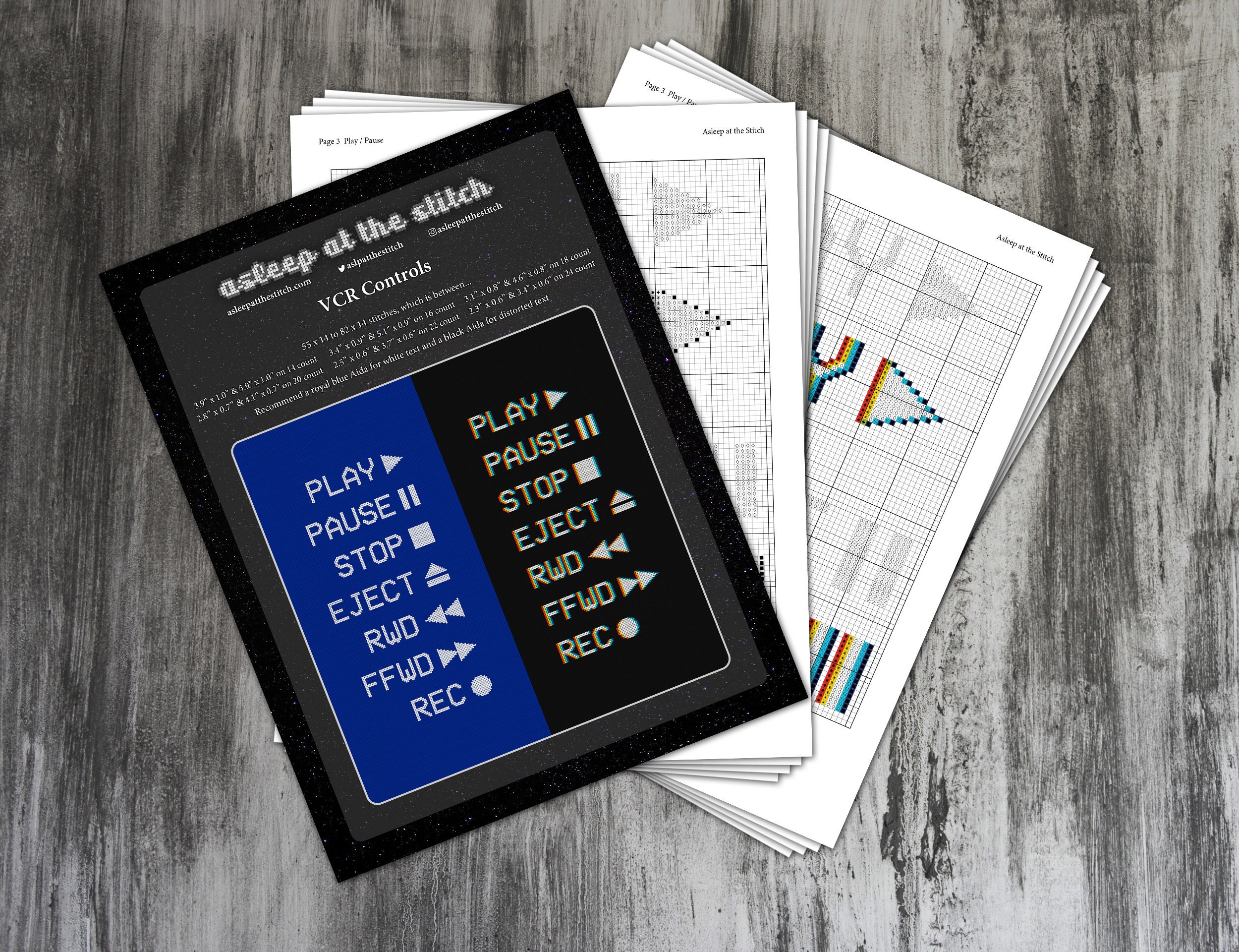 VCR コントロール 14-in-1 クロスステッチ パターン - Etsy 日本