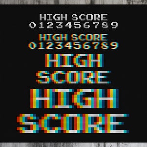 High Score 4-in-1 Customizable Cross Stitch Pattern