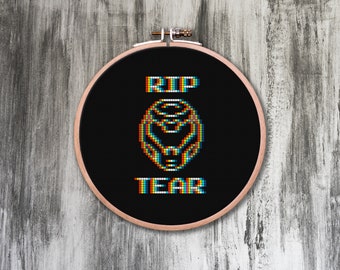 Rip and Tear Cross Stitch Pattern
