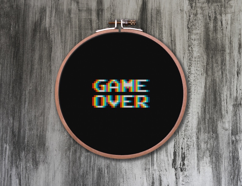 Game Over 4-in-1 Cross Stitch Pattern image 2