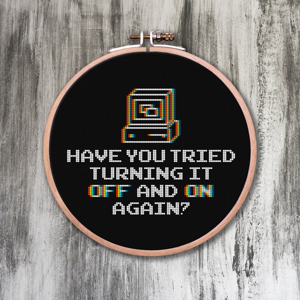 Off and On Again Cross Stitch Pattern
