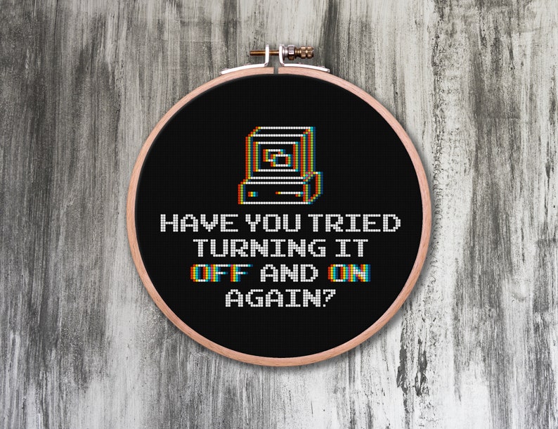 Off and On Again Cross Stitch Pattern image 1