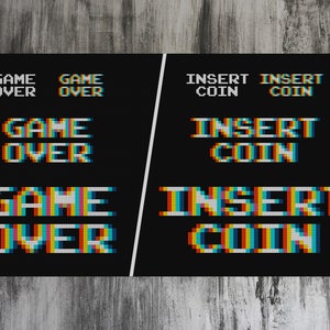 Game Over/Insert Coin 2-Pack Cross Stitch Patterns