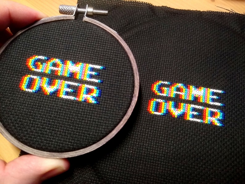 Game Over 4-in-1 Cross Stitch Pattern image 3