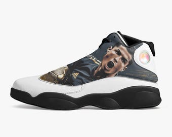Custom Leather High-Top Basketball Sneakers | Personalized Sports Shoes for Men & Women | Unique Streetwear Style