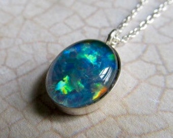 Fire opal pendant | Etsy