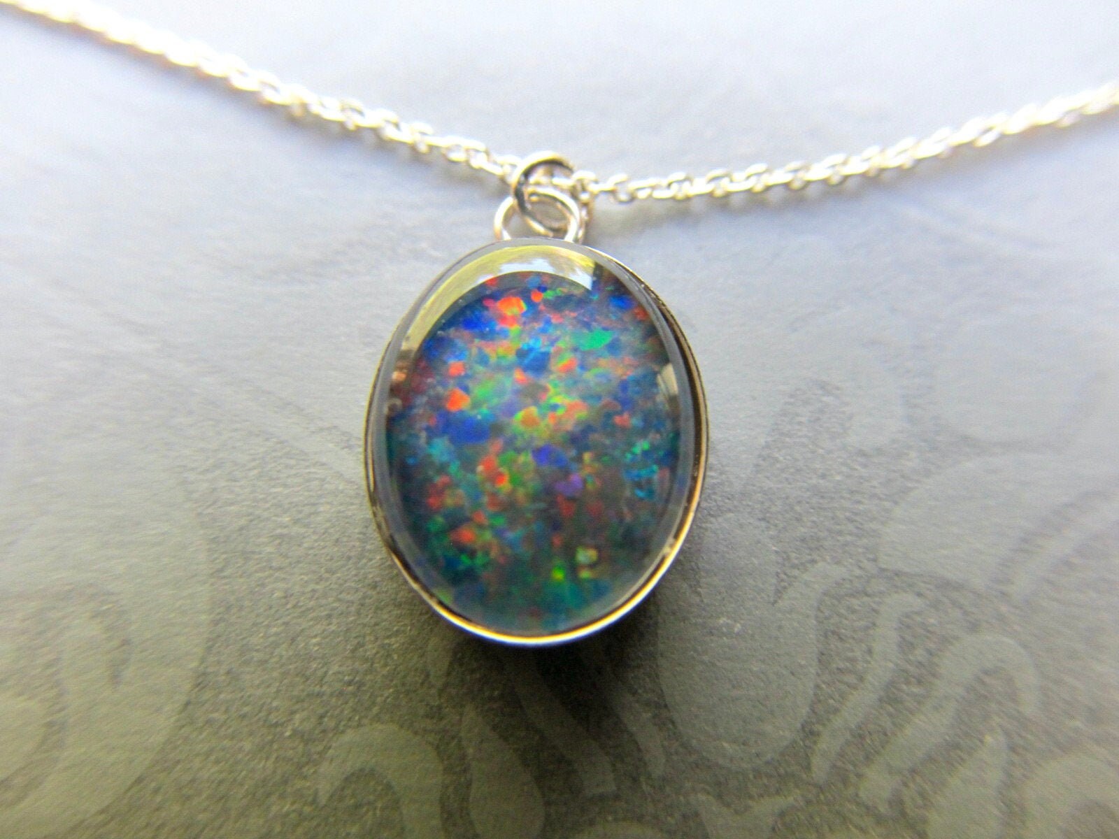 black opal necklace