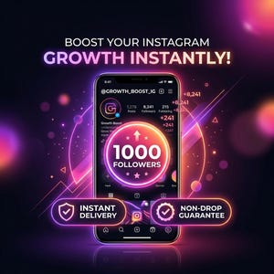 1000 Instagram Followers – Instant Delivery | Non-Drop | Boost Instagram Profile