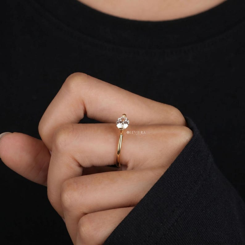 Marquise Lab Grown Diamond Solitaire Ring, East West Setting, IGI ...