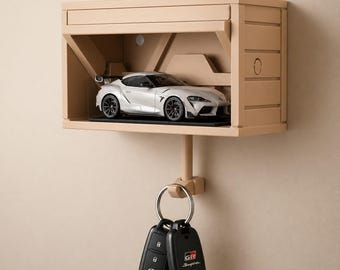 Soporte para llaves de garaje con diseño de coches Hot Wheels / Ganchos para llaves de pared / Regalo para amantes de los coches / Organizador de entrada / Decoración para la cueva del hombre