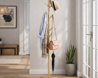 Perchero de mármol de lujo / Perchero de pie moderno / Percha minimalista para dormitorio / Organizador de almacenamiento para el hogar