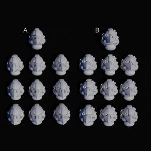 Raven-Style Beaky Helmets - Tactical Set (10x) for 28mm Miniatures – Grimdark Resin Bits, Sci-Fi Kitbash Upgrade, Beaky Mk6 Inspired