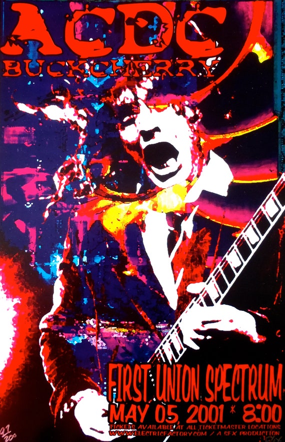 Ac Dc Concert Poster Etsy