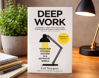 Deep Work Hardcover Book by Cal Newport – Focus, Productivity, Success Rules
