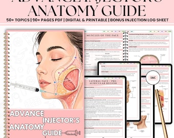 Advanced Injector Anatomy Guide | Facial Vascular Lip Reference | Digital PDF Download
