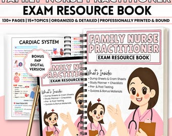 FNP Study Guide Book, Family Nurse Practitioner Review Resource, Practice Questions, Cram Sheets, Spiral Bound Exam Prep Book