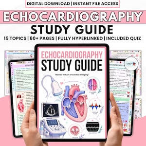Echocardiography Study Guide PDF | Cardiac Ultrasound Notes | Doppler Echo Review | Sonography Exam Prep for Students