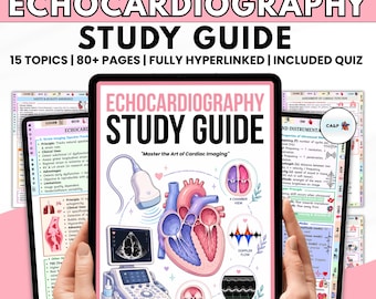 Echocardiography Study Guide PDF | Cardiac Ultrasound Notes | Doppler Echo Review | Sonography Exam Prep for Students