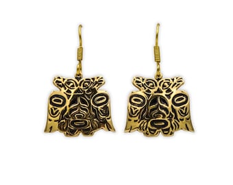 Lovebirds Alchemia Gold Earrings - 1 inch