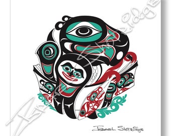 Going to the Potlatch Limited Edition Giclée Art Print (Unframed) / Tlingit Northwest Native American Artist Israel Shotridge