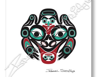 Frog Limited Edition Giclée Art Print (Unframed) / Tlingit Northwest Native American Artist Israel Shotridge