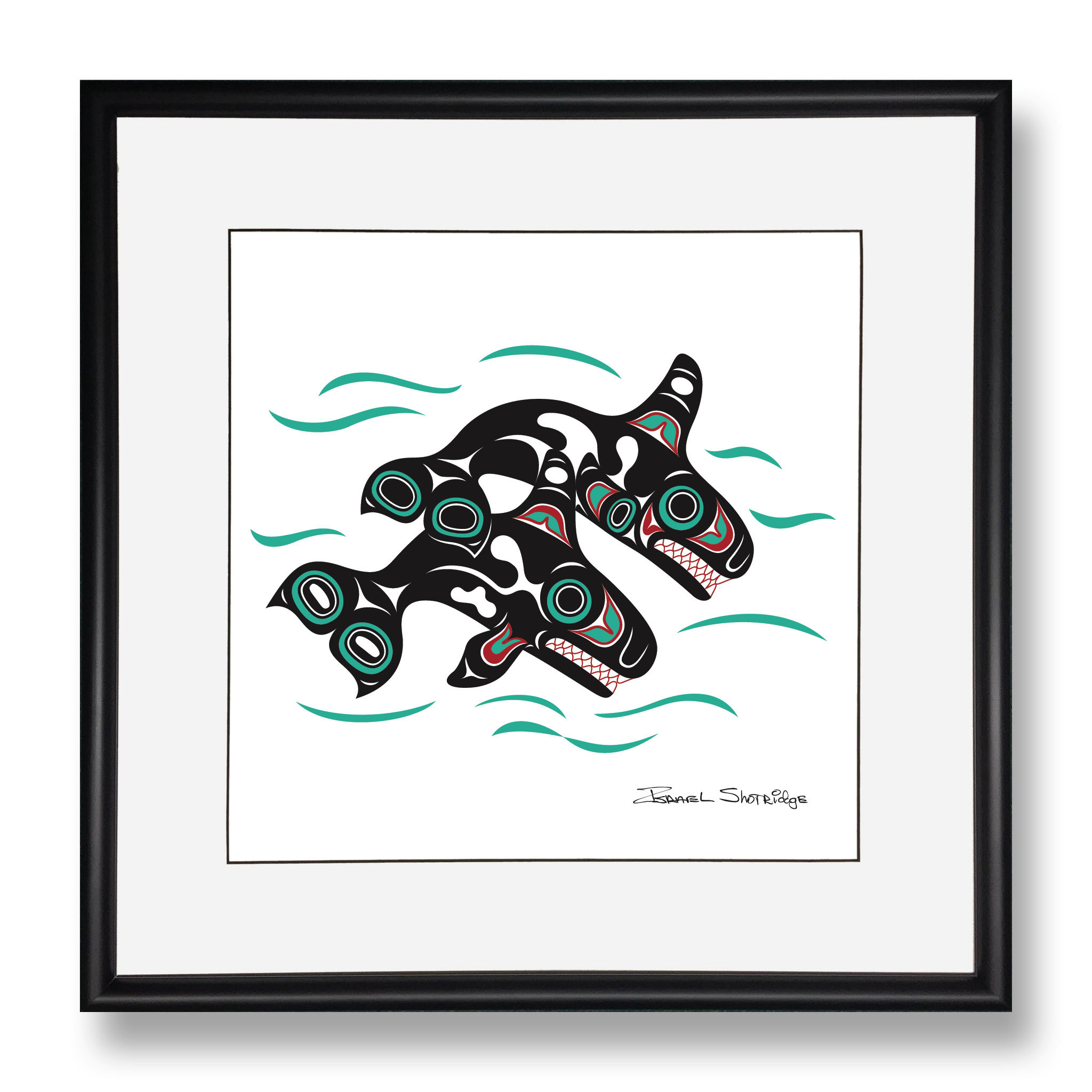 Orcas Limited Edition Giclée Art Print (single Matte Framed