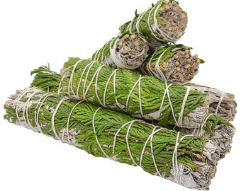 White Sage & Cedar Smudge Bundle 8"- 9"