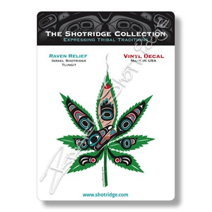 Raven Relief Large 4 "x 6" Vinyl Decal / Tlingit Northwest Native American Artist Israel Shotridge