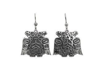 Lovebirds Sterling Silver Dangle Earrings - 1 inch