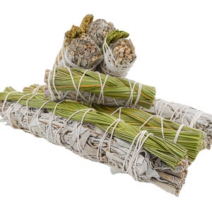 White Sage & Sweetgrass Smudge Bundle - 4" - 5"