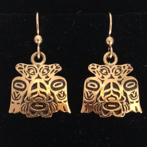 Orecchini Alchemia Gold Lovebirds, orecchini Northwest Native Design