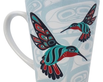 Set of 2 Hummingbird Formline Mugs
