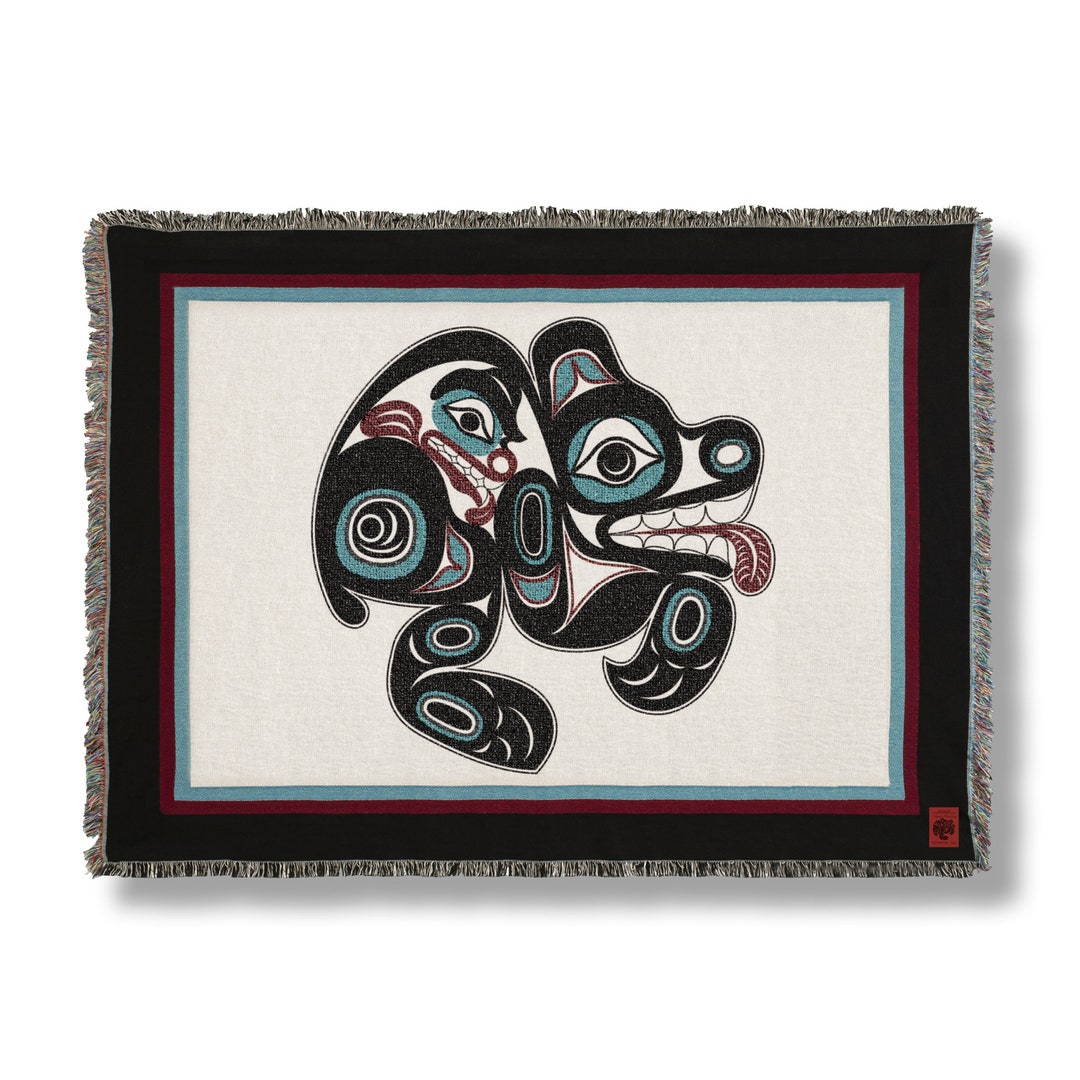 Bear Formline Throw Blanket / Designed by Tlingit Master Artist Israel ...