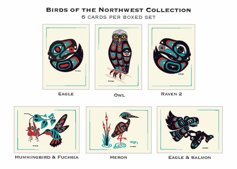 Birds of the Northwest Collection - Formline Art Card Set (6 Designs ...