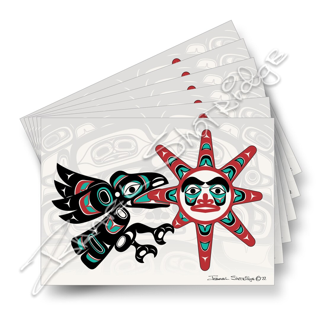 Raven Stealing the Sun & House Screen / 6 Card Collection / Formline ...