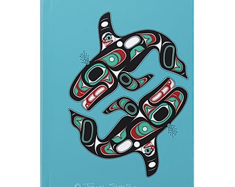 Killer Whale Hard Bound Formline Journal / Regalos de nativos americanos / Arte de la costa noroeste diseñado por el artista tlingit Israel Shotridge