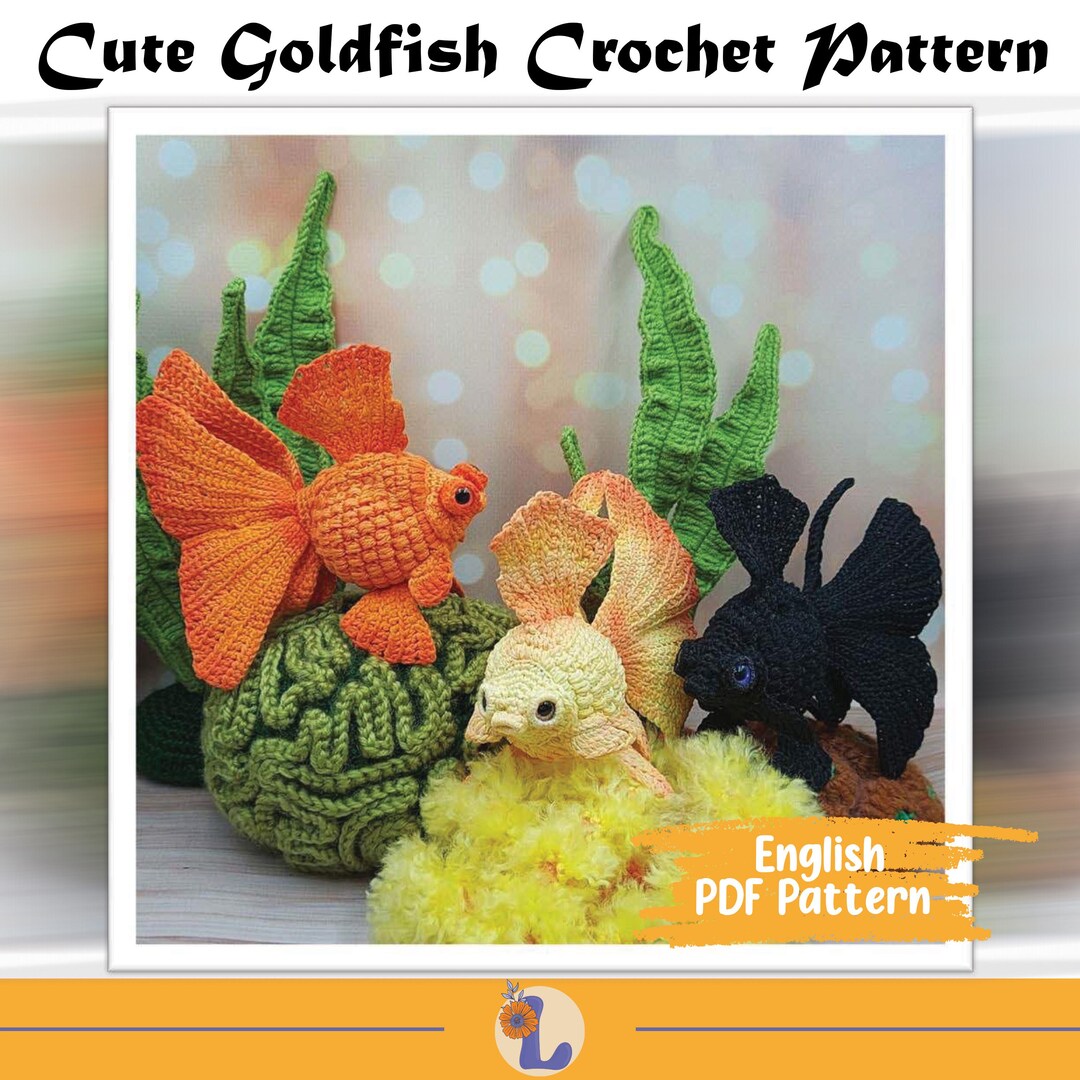 Cute Goldfish Crochet Pattern, Amigurumi Goldfish Pattern, Crochet Toy ...