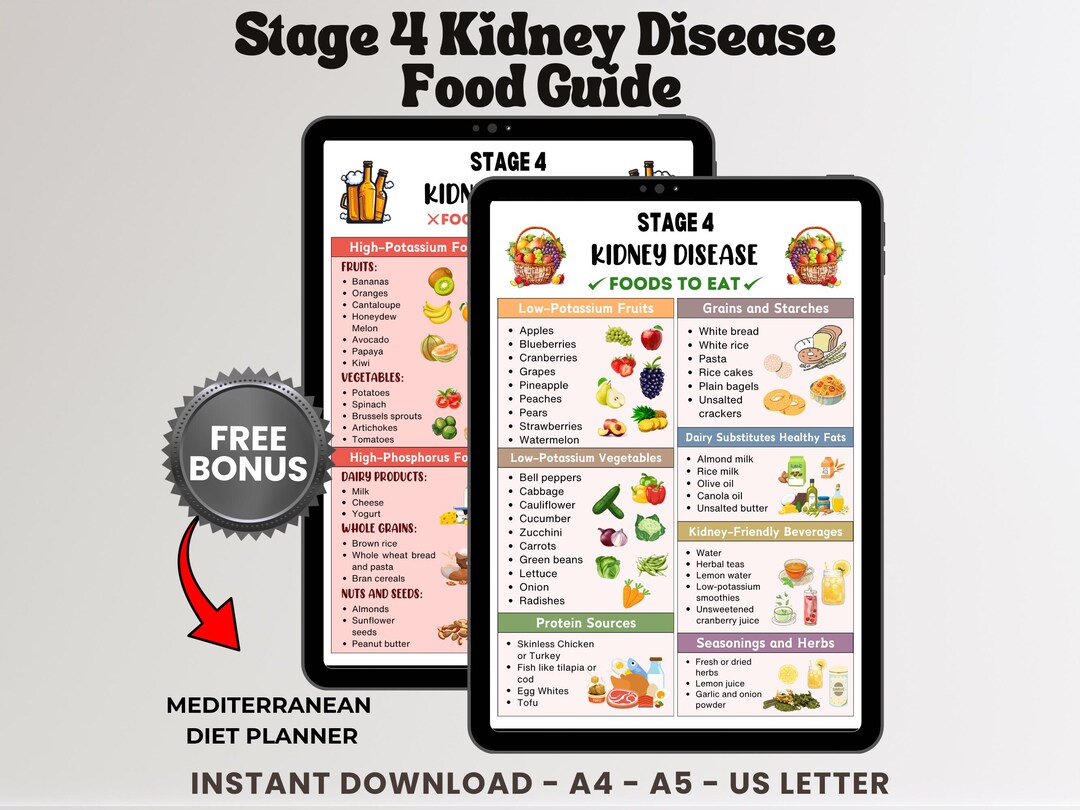 Stage 4 Kidney Disease Food List, Kidney Friendly Food List, Renal Diet ...